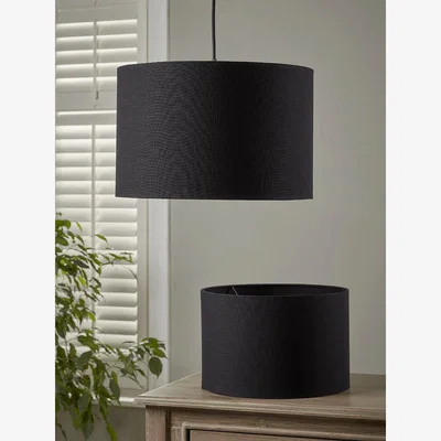 Cox and Cox Black Linen Shade - Large