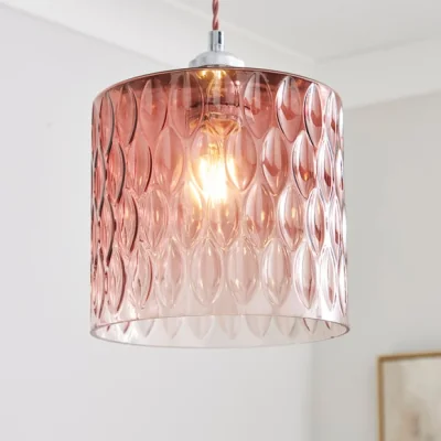 Dunelm Pressed Glass Easy Fit Pendant Shade