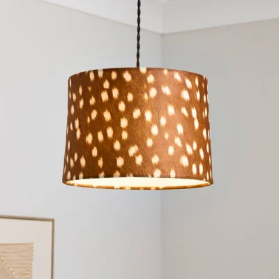 Dunelm Deer Print Easy Fit Lamp Shade