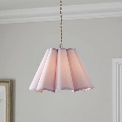 Dunelm Petal Pleat Lamp Shade Lilac (Purple)