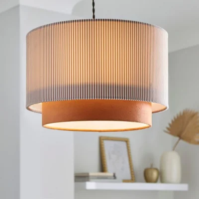 Dunelm Ticking Stripe Two Tier Lamp Shade