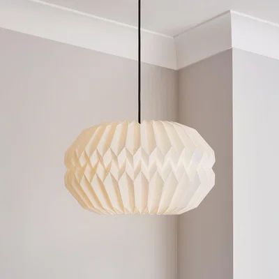 Dunelm Pahal Origami Paper Pendant White White