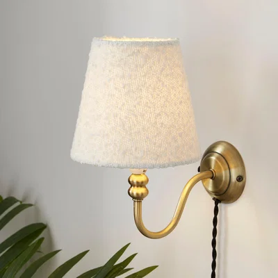 Dunelm Churchgate Woodhouse Boucle Lamp Shade Ivory