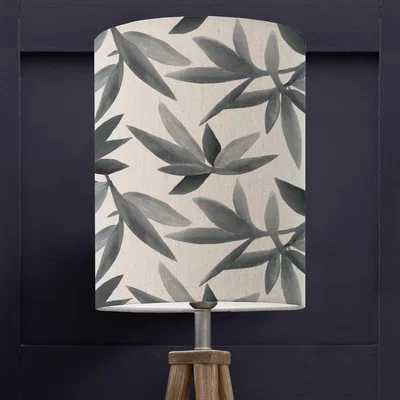 Dunelm Silverwood Mini Print Cylinder Lamp Shade Silverwood Blue Grey