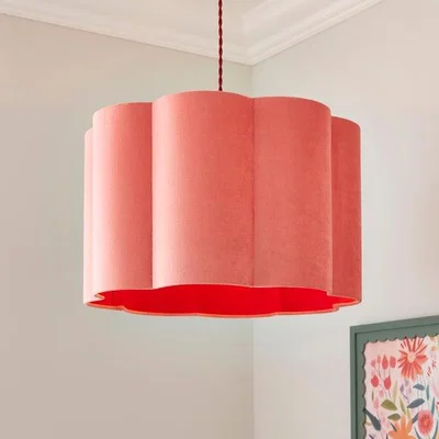 Dunelm Alex Velvet Easy Fit Drum Lamp Shade