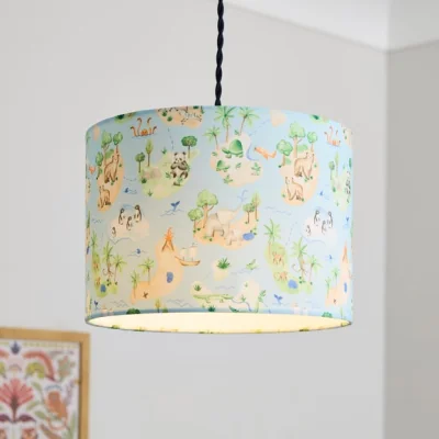 Dunelm Adventure Map Easy Fit Lamp Shade