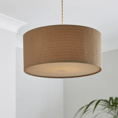 Dunelm Seersucker Shallow Drum Lamp Shade
