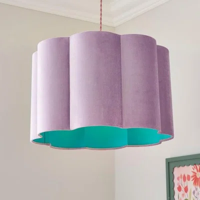 Dunelm Alex Velvet Easy Fit Drum Lamp Shade
