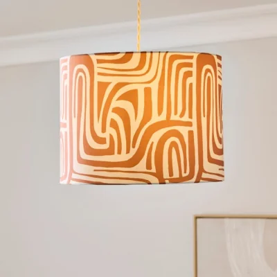 Dunelm Swirl Easy Fit Drum Lamp Shade