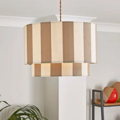 Dunelm Beatrice Stripe Two Tier Lamp Shade