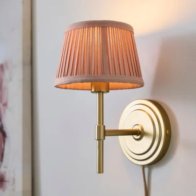 Dunelm Polly Pleated Drum Lamp Shade