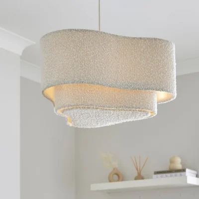 Dunelm Boucle Puddle Two Tier Lamp Shade