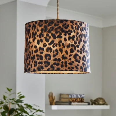 Dunelm Leopard Print Easy Fit Tapered Lamp Shade