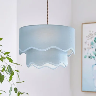 Dunelm Mochi Scallop Two Tier Easy Fit Lamp Shade