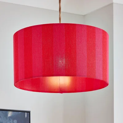 Dunelm Beatrice Stripe Shallow Drum Lamp Shade