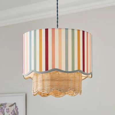 Dunelm Rainbow Scallop Easy Fit Pendant Shade MultiColoured