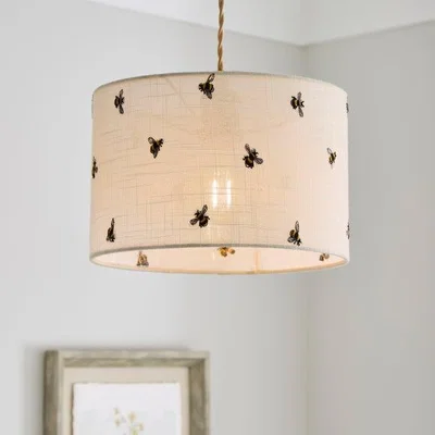 Dunelm Bee Embroidered Easy Fit Lamp Shade