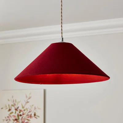 Dunelm Churchgate Ashby Conical Extreme Empire Lamp Shade Wine (Red)