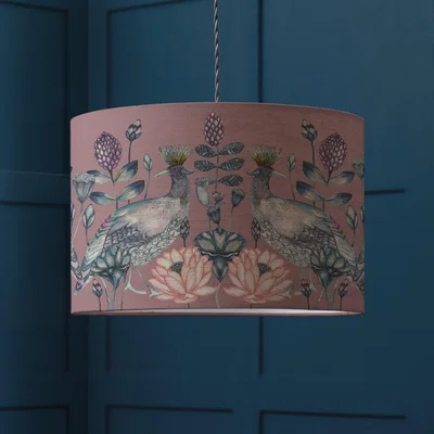 Dunelm Ahura Drum Lamp Shade Ahura Mauve Purple