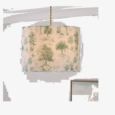 Dunelm Toile Trees Easy Fit Drum Lamp Shade