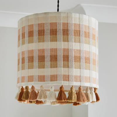 Dunelm Check Tassel Lamp Shade Natural