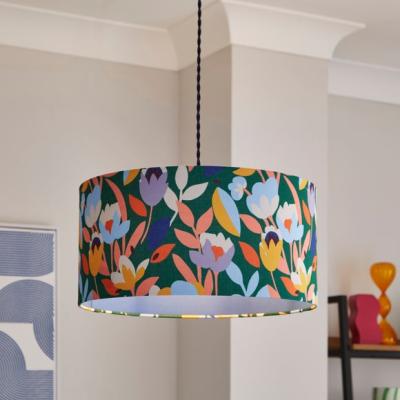 Dunelm Elements Fieldsley Floral Easy Fit Drum Lamp Shade