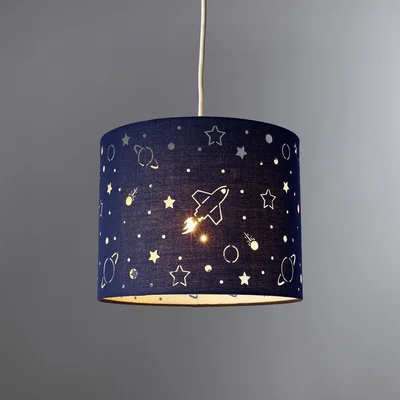 Dunelm Space Laser Cut Glow in the Dark Lamp Shade
