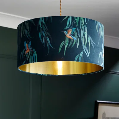 Dunelm Kingfisher Drum Lamp Shade