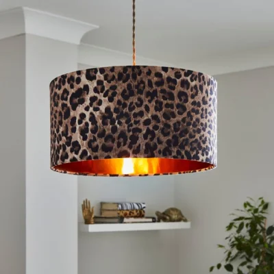 Dunelm Leopard Print Easy Fit Drum Lamp Shade