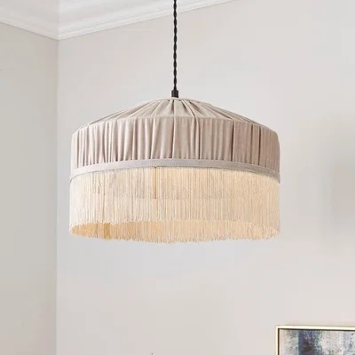 Dunelm Luxe Pleated Velvet Lamp Shade