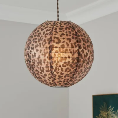 Dunelm Leopard Print Easy Fit Round Pendant Shade