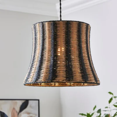Dunelm Khyra Striped Rattan Easy Fit Pendant Shade