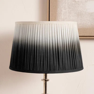 Dunelm Scallop Ombre Soft Pleated Tapered Lamp Shade Black