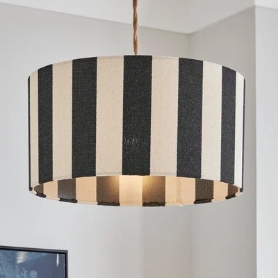 Dunelm Beatrice Stripe Shallow Drum Lamp Shade