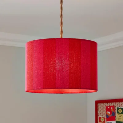 Dunelm Beatrice Striped Lamp Shade Magenta