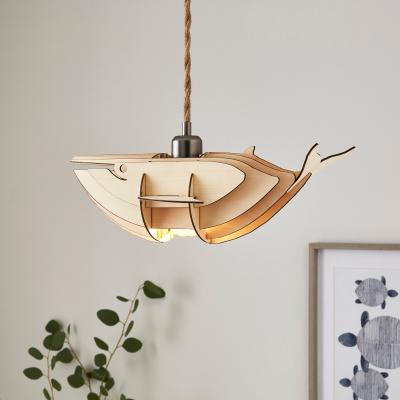 Dunelm Whale Paint Your Own Easy Fit Pendant Shade Natural