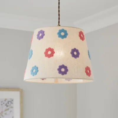Dunelm Floral Applique Easy Fit Lamp Shade