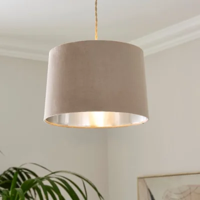 Dunelm Tapered Velvet Lamp Shade