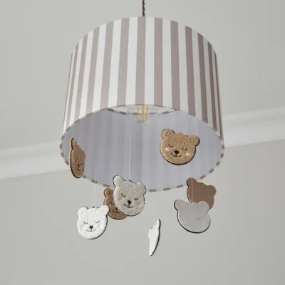 Dunelm Teddy Stripe Easy Fit Mobile Lamp Shade