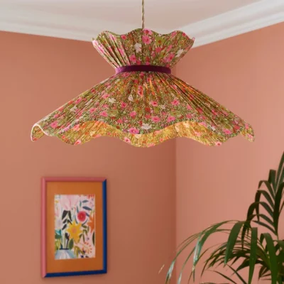 Dunelm Sophie Robinson Wiggle Petal Meadow Zest Easy Fit Pleated Lamp Shade