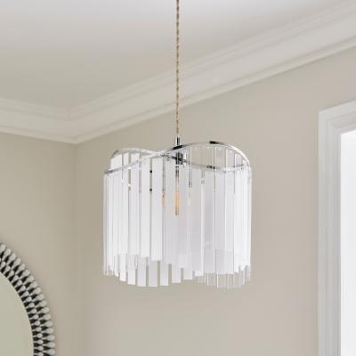 Dunelm Ayla Frosted Easy Fit Pendant Clear
