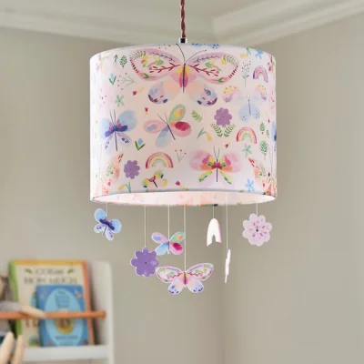 Dunelm Rainbows & Butterflies Easy Fit Mobile Lamp Shade