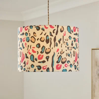 Dunelm Maximal Leopard Print Easy Fit Drum Lamp Shade