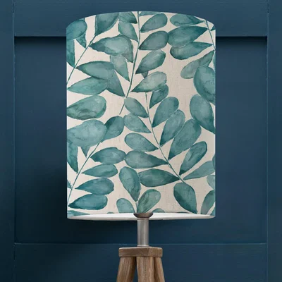 Dunelm Rowan Cylinder Lamp Shade Rowan Aqua Blue