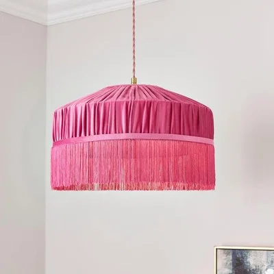 Dunelm Alessia Velvet Pleated Lamp Shade
