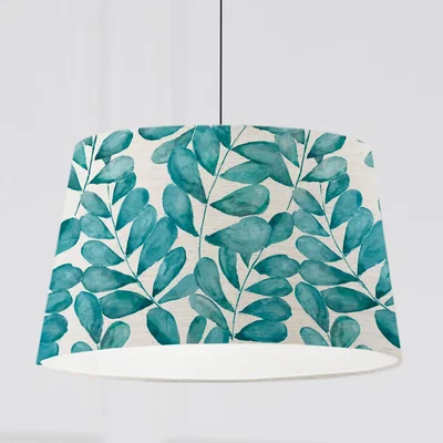 Dunelm Rowan Tapered Lamp Shade Rowan Aqua Blue