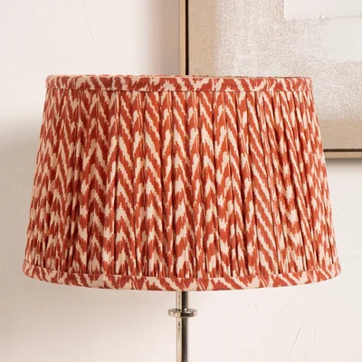 Dunelm Vienna Chevron Mushroom Pleat Lamp Shade Red
