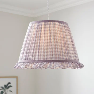 Dunelm Carys Frilled Gingham Lamp Shade