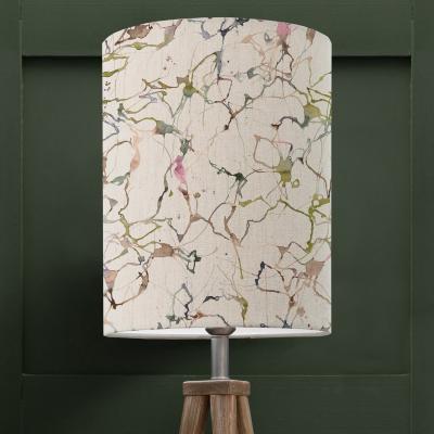 Dunelm Carrara Cylinder Lamp Shade Carrara Meadow Green