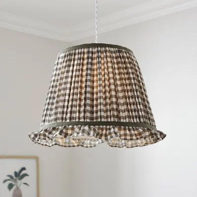 Dunelm Carys Frilled Gingham Lamp Shade